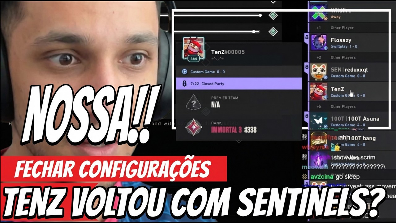 TENZ ESTÁ DE VOLTA AO PRIME? DEU SHOW NO TREINO COM A SENTINELS! + CORTES DAS JOGADAS DO DIA!