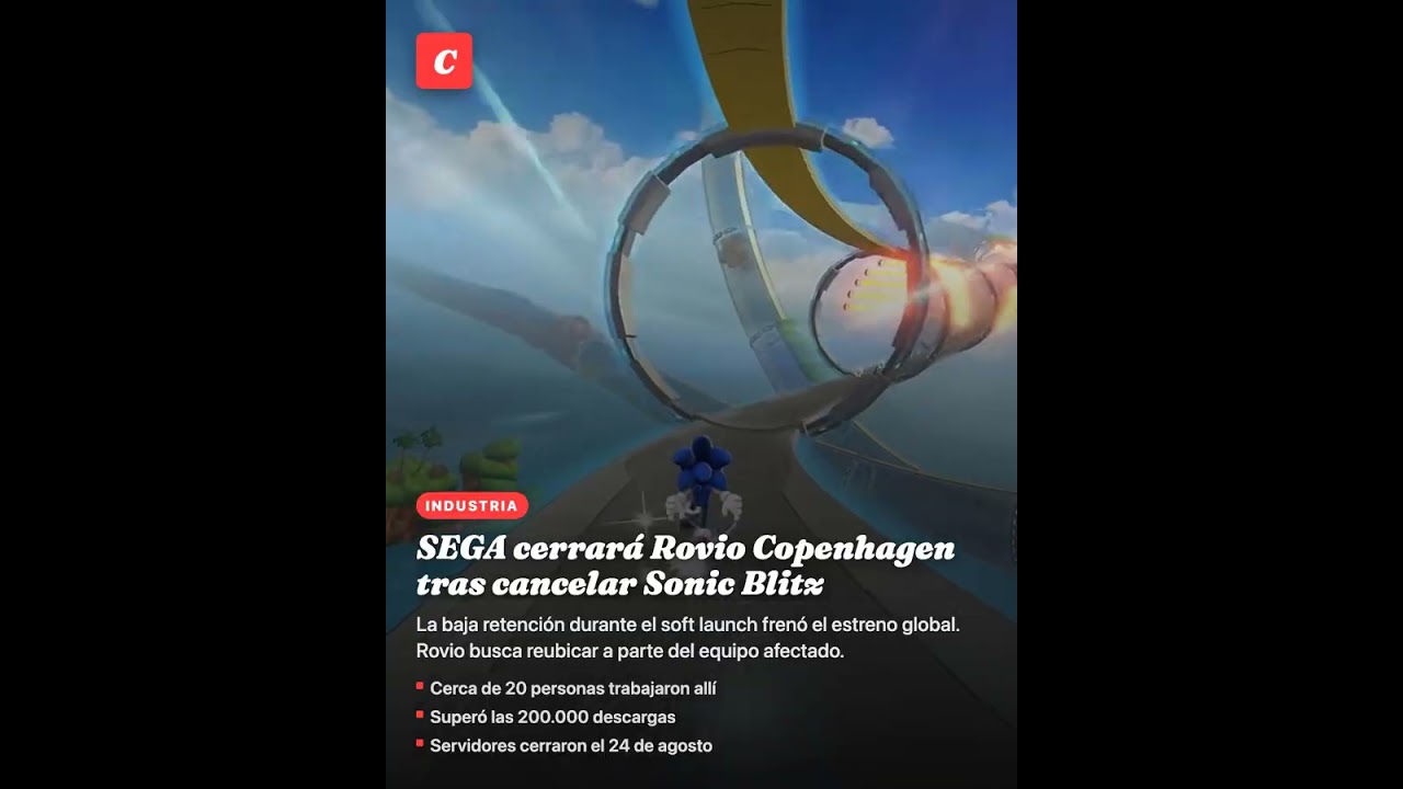 SEGA cerrará Rovio Copenhagen tras cancelar Sonic Blitz