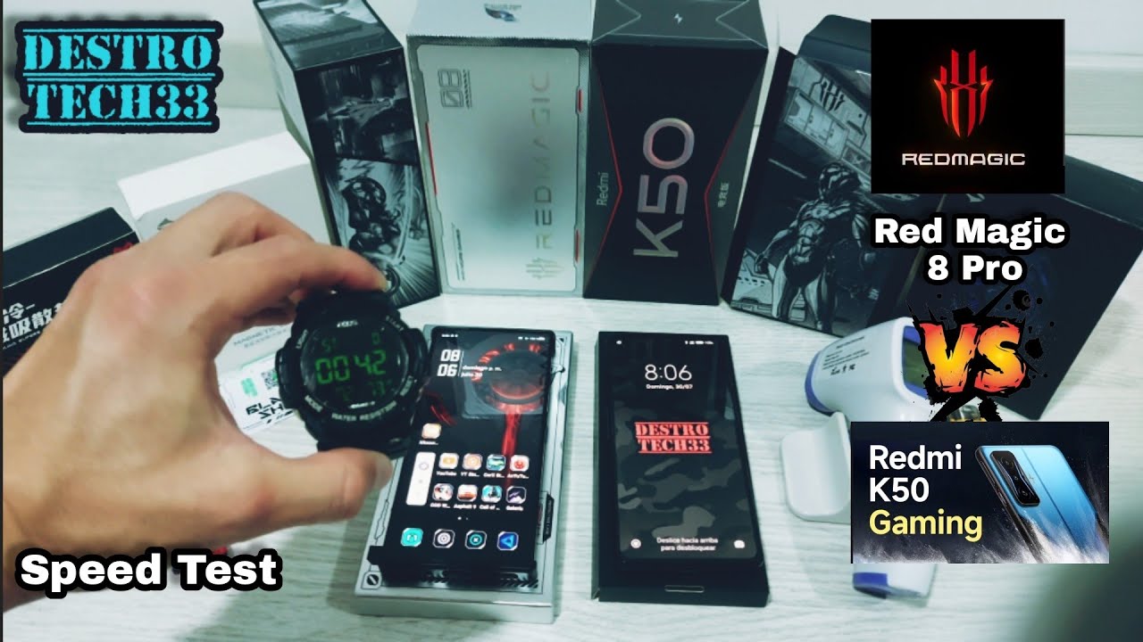 RED MAGIC 8 PRO Vs REDMI K50 GAMING (SPEED TEST) QUE TAN RÁPIDO PRENDEN ...