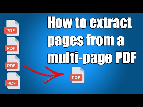 How to extract pages from a PDF