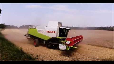 Weizen Ernte 2018 mit dem Class Lexion 760 bei Ratzeburg in Schleswig Holstein