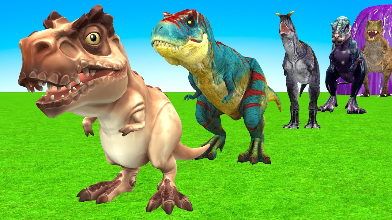 Long Slide Game With Cow Elephant Gorilla Hippopotamus Tiger 3d Animal Game Funny 3d Animals