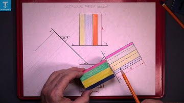 Orthographic Projection: Octagonal Prism