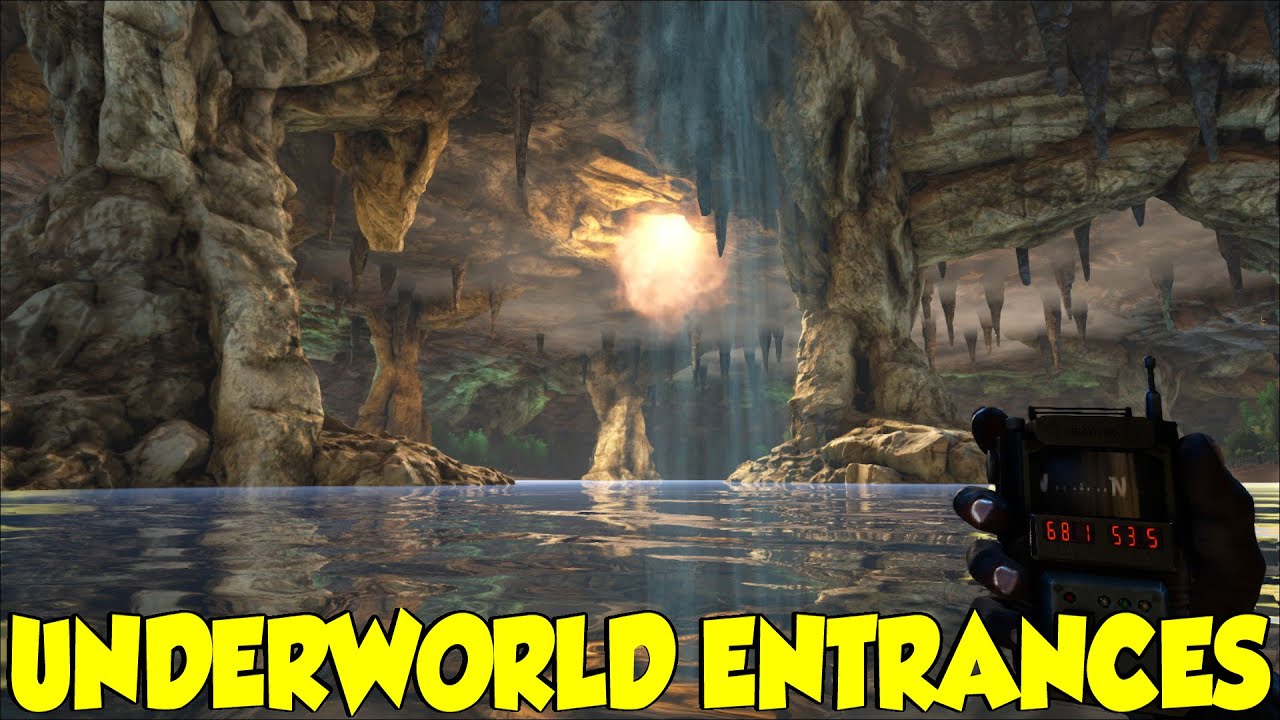 Ark Center Map Underground Entrance Locations Youtube