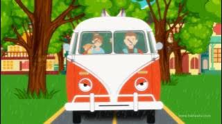 The #Wheels on the Bus go round and round Poem | 3D Animation English rhyme for Kids - from Hanee tv