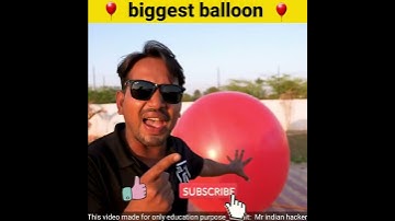 biggest balloon 🎈 vs man @Mr Indian hacker @crazy xyz #shorts #experiment #crazyxyz #mrindianhacker