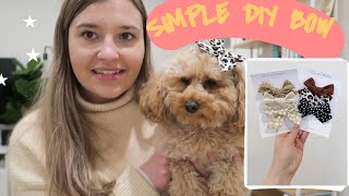 Easy Cute Dog Bow | DIY Step by step by Bianca Julia 488 views 1 year ago 9 minutes, 11 seconds
