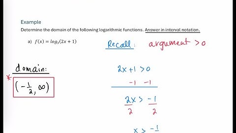 Domain of Logarithmic Functions - 3 examples