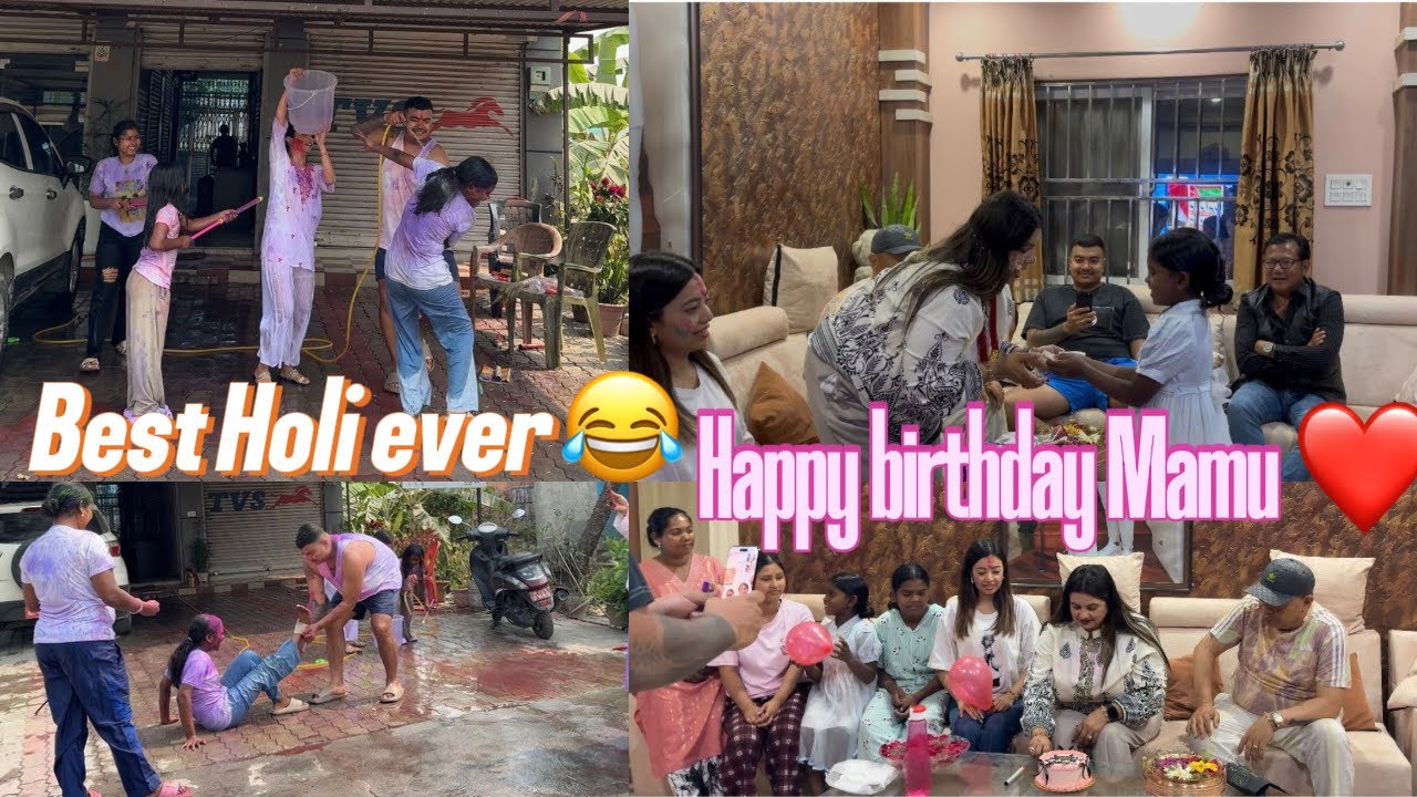 Vai Sanga 7 years Paxi Holi Celebrate gardai || Mamu’s Birthday Celebration || 🎉 