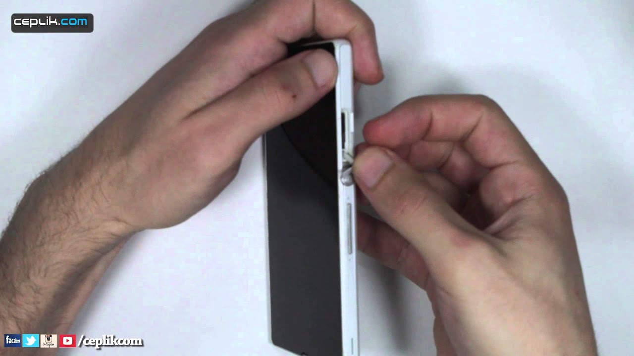 Sony Xperia Z Modeline Sim Kart Nasıl Takılır? - YouTube
