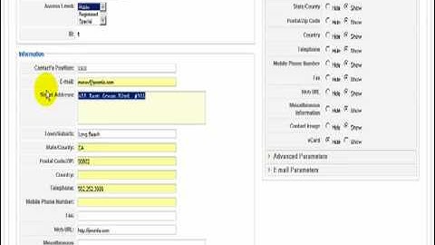 How to edit the contact us page in Joomla 1.5
