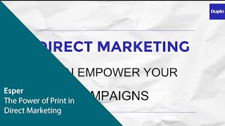 The Power of Print in Direct Marketing