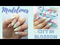 MODELONES CITY IN BLOOM GEL POLISH KIT UNBOXING &amp; REVIEW | EASY SPRING FRENCH TIPS NAIL ART DESIGN 💐