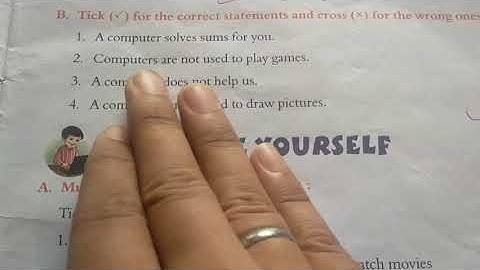 Computer Class 1 Chapter 2 True or False