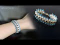 Aqua bracelet. Easy to make beaded jewelry. Beading tutorial
