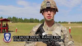 223rd QM Field Feeding Company Conducts Defensive Live Fire