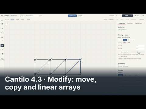 Cantilo 4.3 - Modify: move, copy and linear arrays