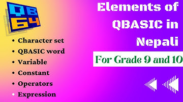 Elements of QBasic |  Keywords in QBasic | variable | constant | operators | computeraddiction