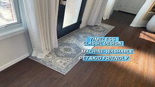 PURRUGS Vintage Farmhouse Boho Throw Rug 2x3 ft, Non-Slip Machine Washable Rug, Accent Oriental Area