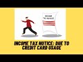 Income Tax Notice Due to Credit Card Usage #creditcard #expenses