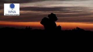 Footage showing Syrian regime airstrike on Daraa