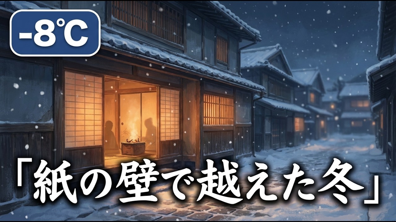 もしあなたの家の壁が今夜から「紙一枚」になったら——18世紀の江戸人はそれで毎冬を生き抜いた