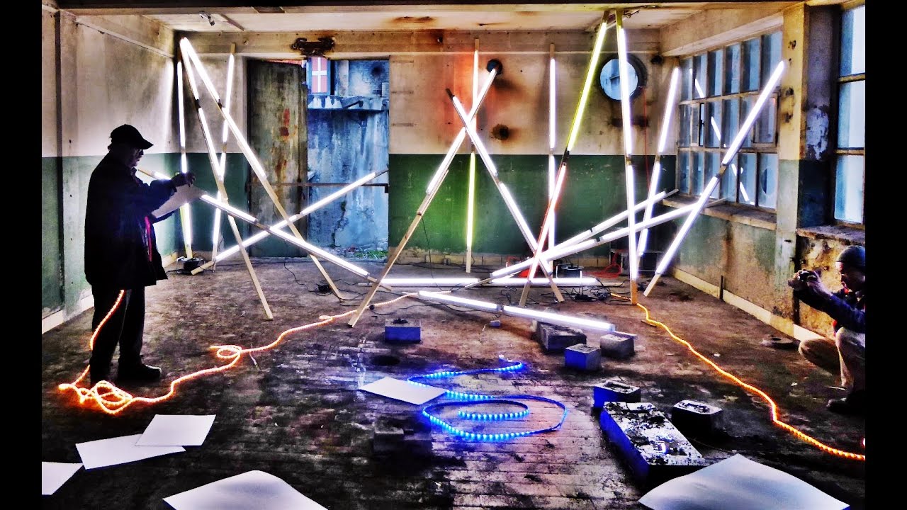 Pedro Meier – »OLYMP ILLUMINIERT« – Lichtinstallation – »ZEUS TAGEBUCH« – ArtCampus Attisholz 2016