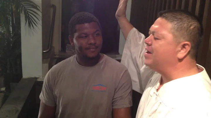 Terrence Quarles getting Baptized by Deacon Jeff T...