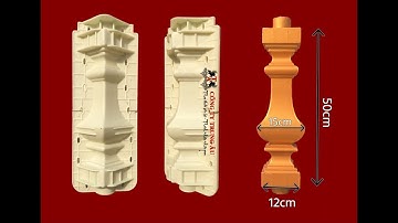 Mẫu khuôn con tiện lan can V18 Đế Vương 50cm  mẫu mới| Khuôn Lan Can Trung Âu