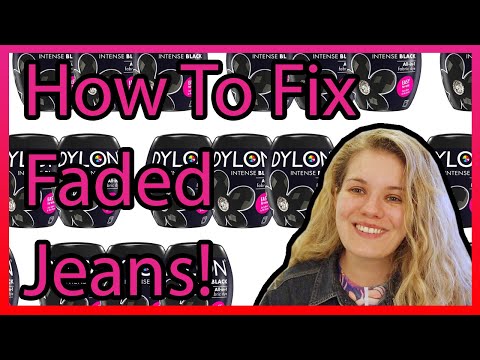 How to use DYLON Washing Machine Fabric Dye Pod // Make Your Grey Jeans  Black Again // Part 1 