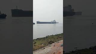 Haldia River Side with Giant Size Cargo Ships.