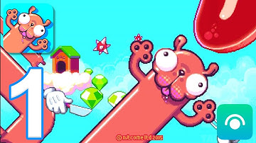 Silly Sausage in Meat Land - Gameplay Walkthrough Part 1 - Levels 1-10 (iOS, Android)