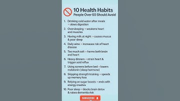 10 Health Habits Seniors Over 60 Must Avoid