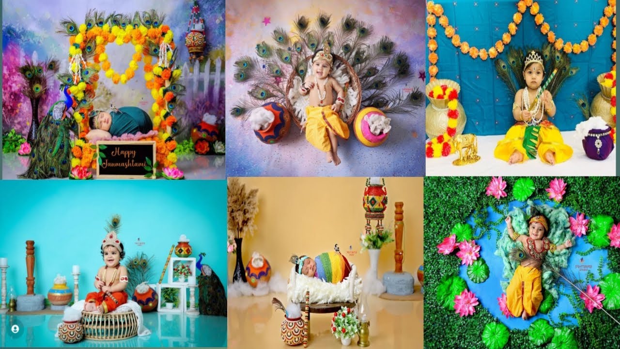 Sri Krishna Janmashtami Special Baby Photoshoot Ideas||Janmashtami theme Photography Ideas for Baby