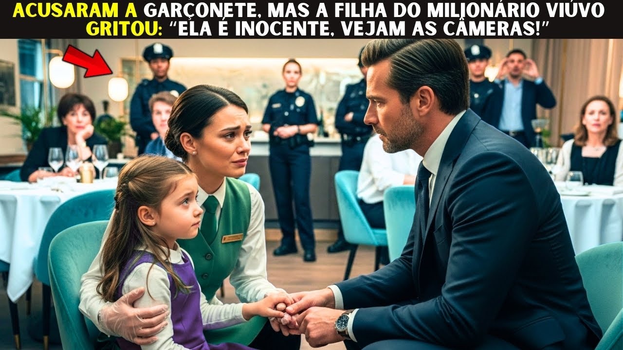Acusaram a garçonete, mas a filha do milionário viúvo gritou 'Ela é inocente, vejam as câmeras!