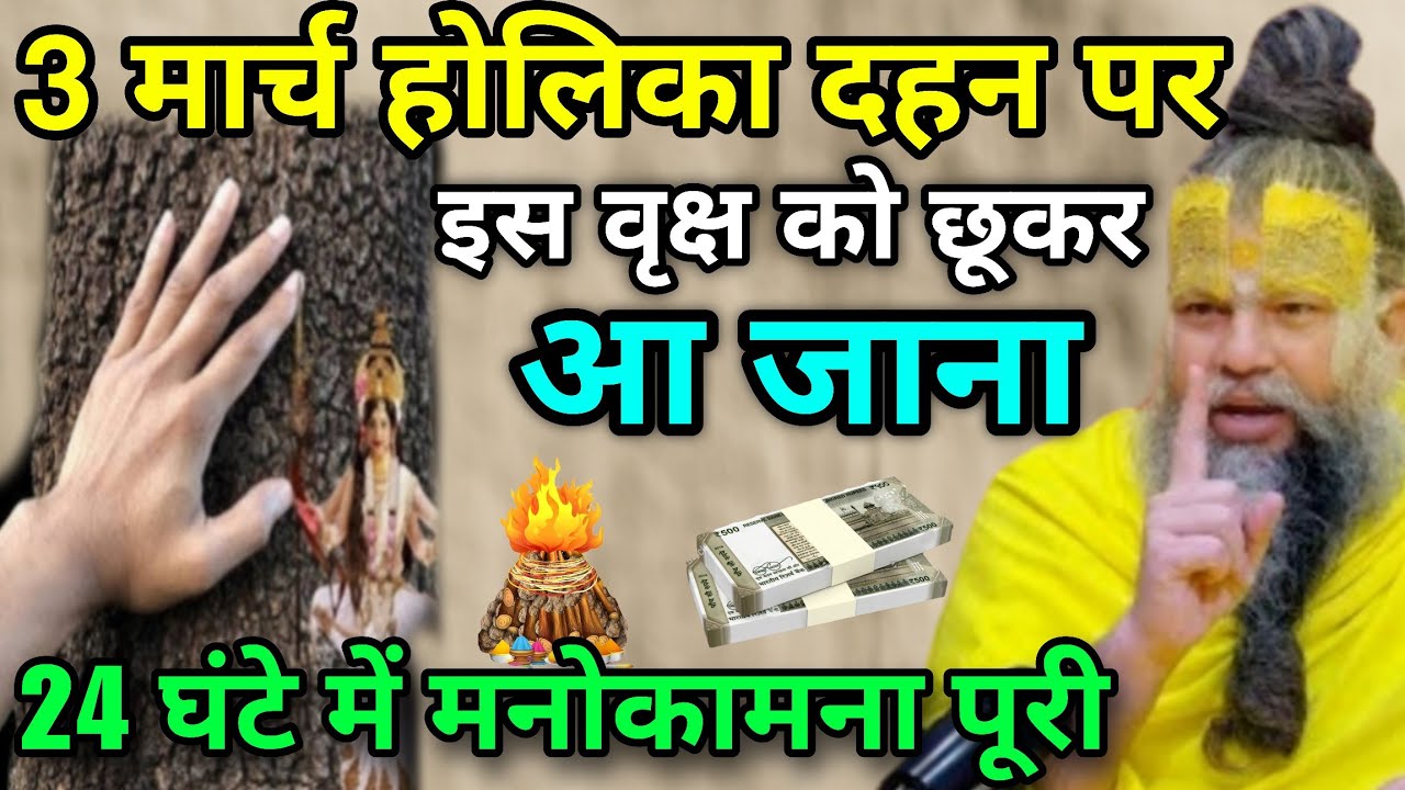 3 मार्च होलिका दहन पर 😱 इस एक वृक्ष को छूकर आ जाना 😱 पूरी साल घर में धन आता रहेगा, Holika Dahan upay