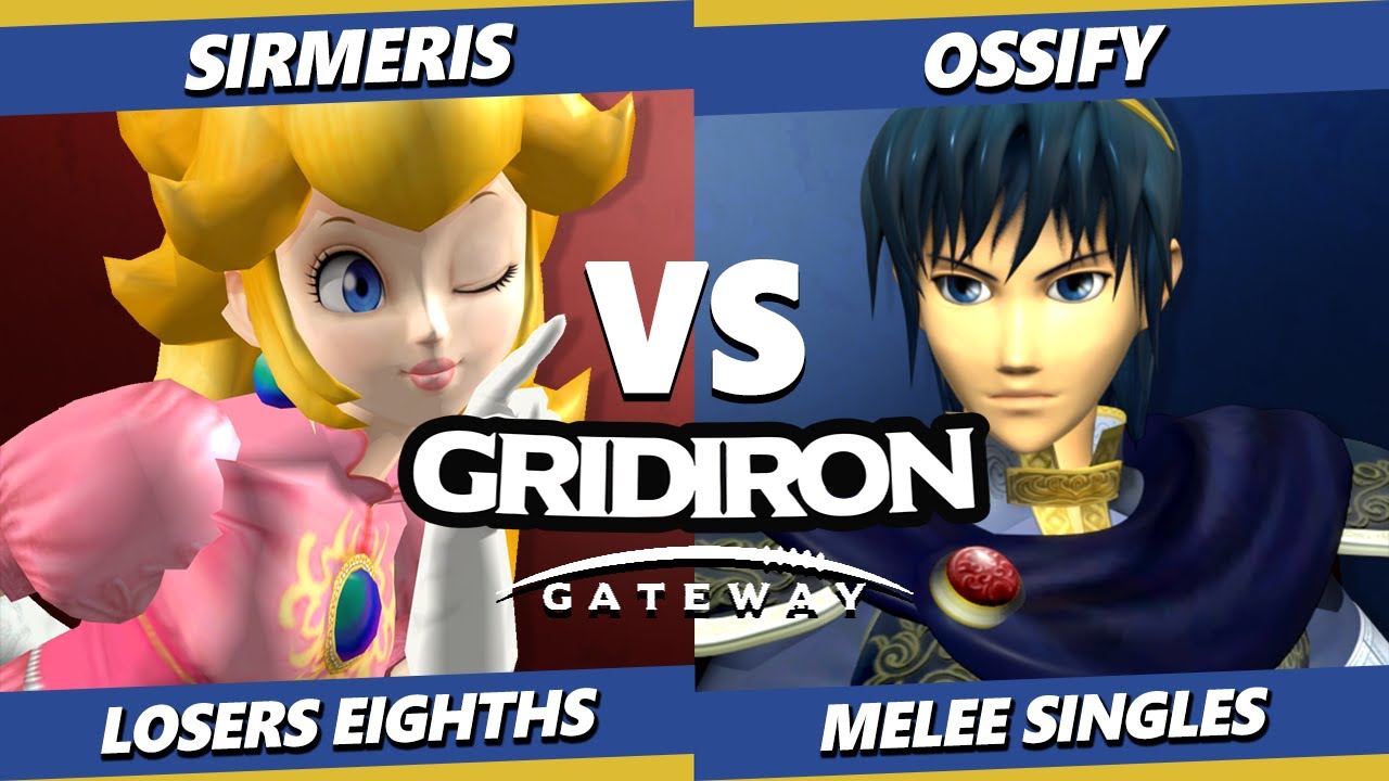Gridiron Gateway 2024 TOP 8 - Ossify (Marth) Vs. Sirmeris (Peach) Smash Melee - SSBM