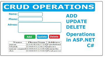 asp.net crud operation | web  application with C# using SQL server #aspnet