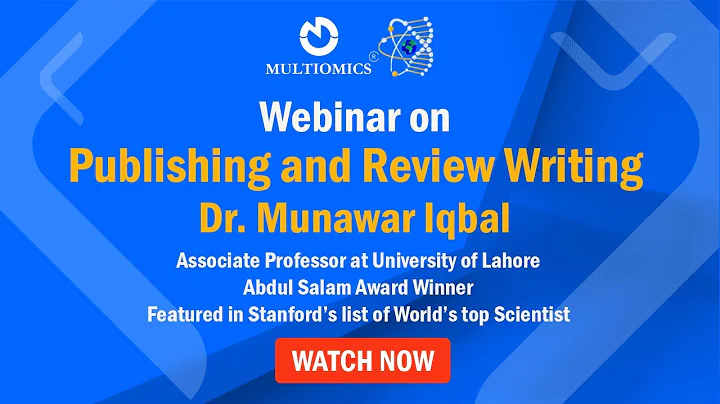 Webinar on Publishing and Review Writing with Dr. Munawar Iqbal