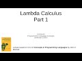01204435 - 04a Lambda Calculus (Part 1)