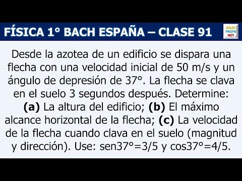 91. MOVIMIENTO DE PROYECTILES (Ejercicio 12)