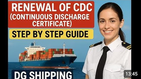 Step by step guide to renew the CDC (Continuous Discharge Certificate) contact for renewal services 