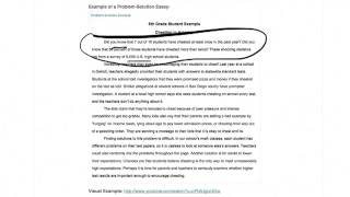 Text Structure Five: Problem Solution