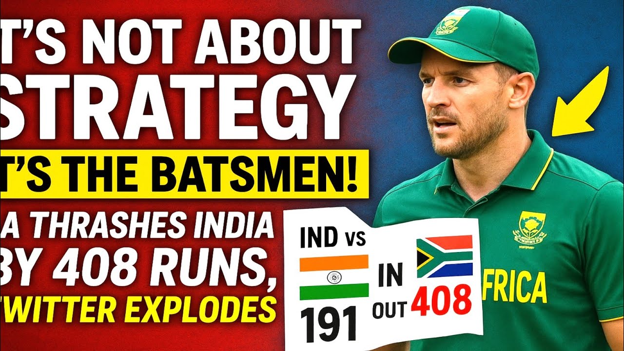 It’s Not About Strategy — It’s the Batsmen! SA Thrashes India by 408 Runs, Twitter Explodes"