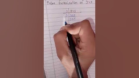 prime factorisation of 945 #shorts