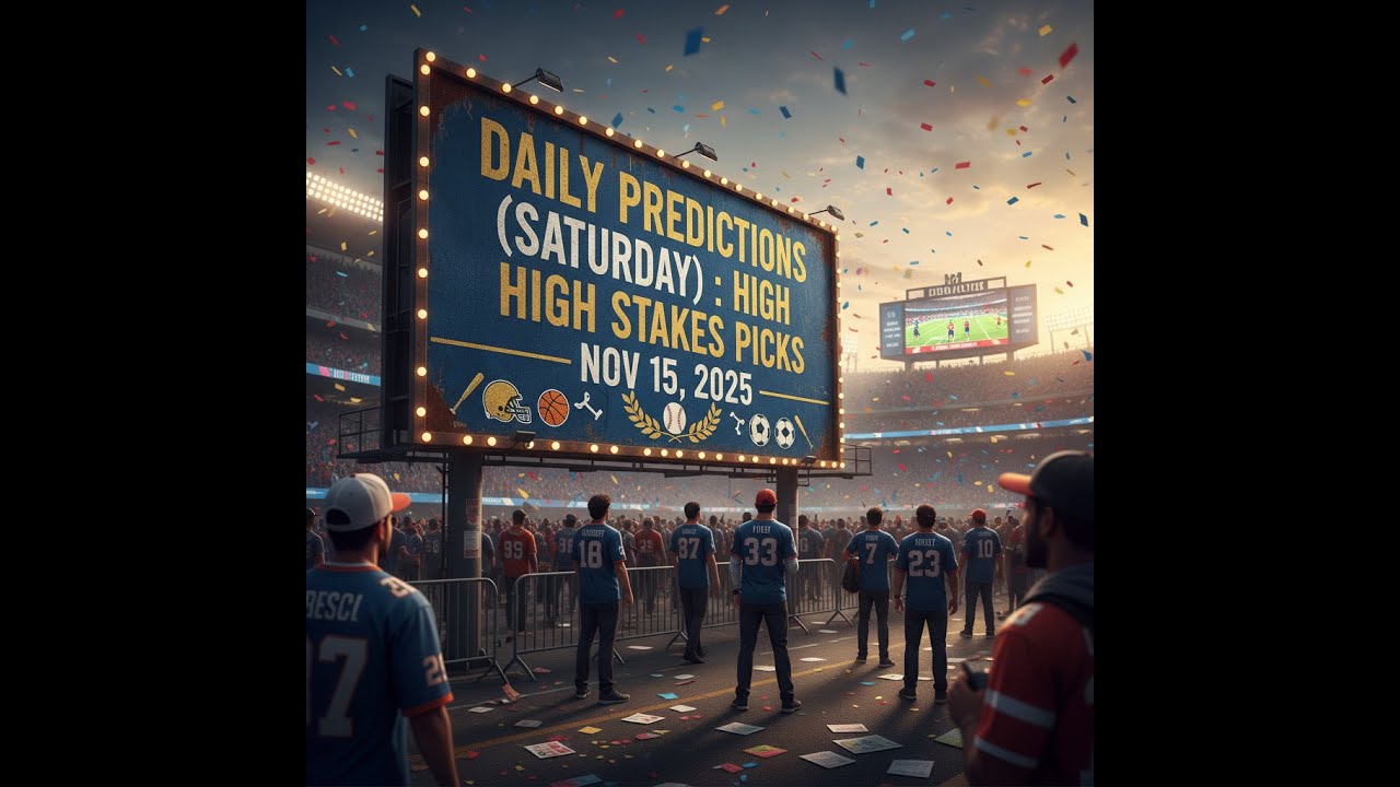 DAILY PREDICTIONS (SATURDAY)| HIGH STAKES PICKS – NOV 15, 2025