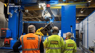 Ponsse drives robotic welding efficiency in forest machine production with Visual Components OLP