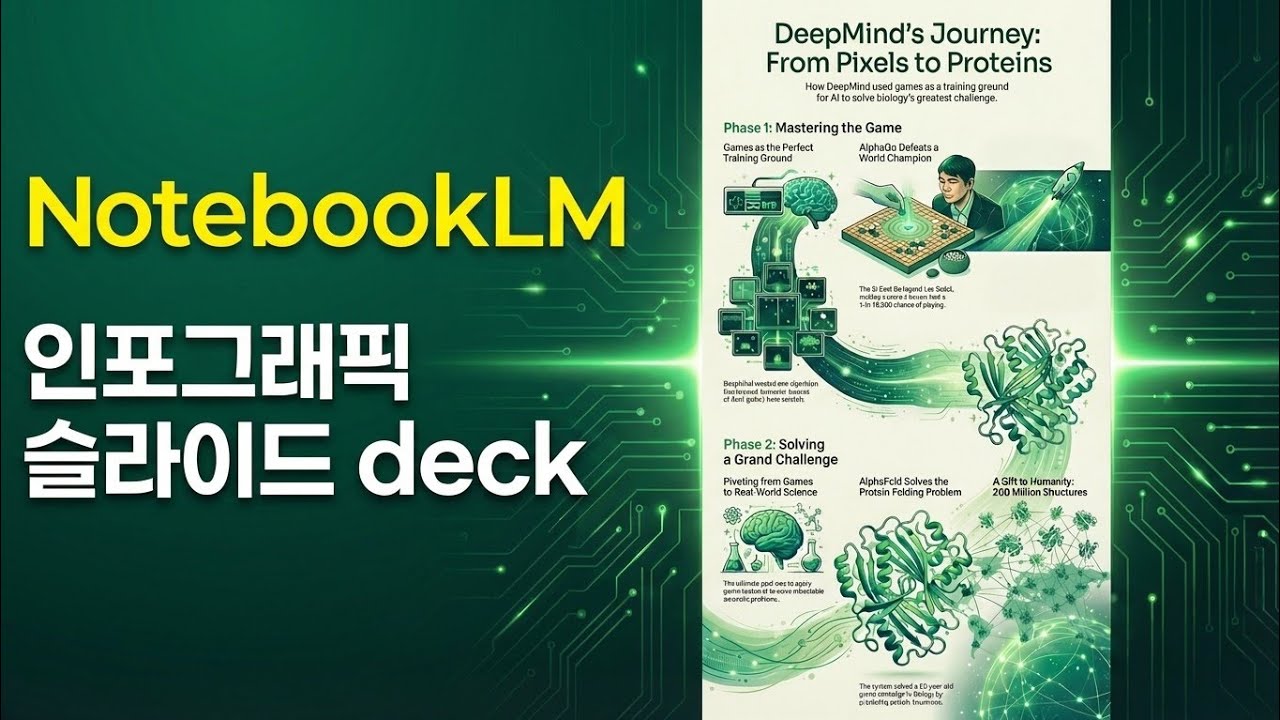 노트북 LM, 손쉽게 학습 자료 만드는 방법 (인포그래픽, 슬라이드 Deck 기능)