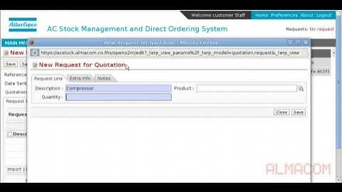 How to make the Request for quotation (RFQ)