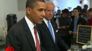 Raw Video: Obama and Biden Go on Burger Run